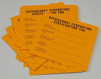 CAROPT refrigeration evacuation recovery certification stickers, 30 pack, used for medication labels and refrigeration safety.