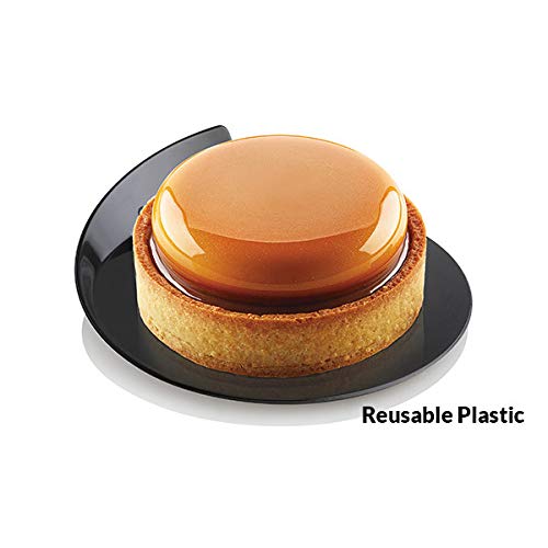 Silikomart Round Plastic Tray 3.38" Diameter x 0.74" High - 100 Pieces Black