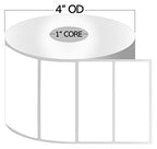 OfficeSmartLabels 4" x 2" Removable Direct Thermal Labels 1 Inch Core - 4 x 2 - Prime - 04 Rolls