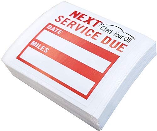 Oil Change Stickers | 2"X1.8" Check Your Oil Service Reminder Stickers,300 Adhesive Labels.