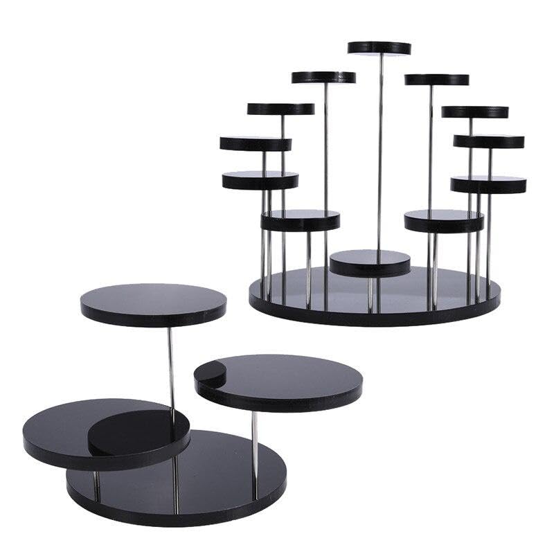 Cupcake Stand Acrylic Display Stand for Jewelry/Cake Transparent Dessert Rack Wedding Birthday Party Decoration Tools (white,12circles) white 12circles