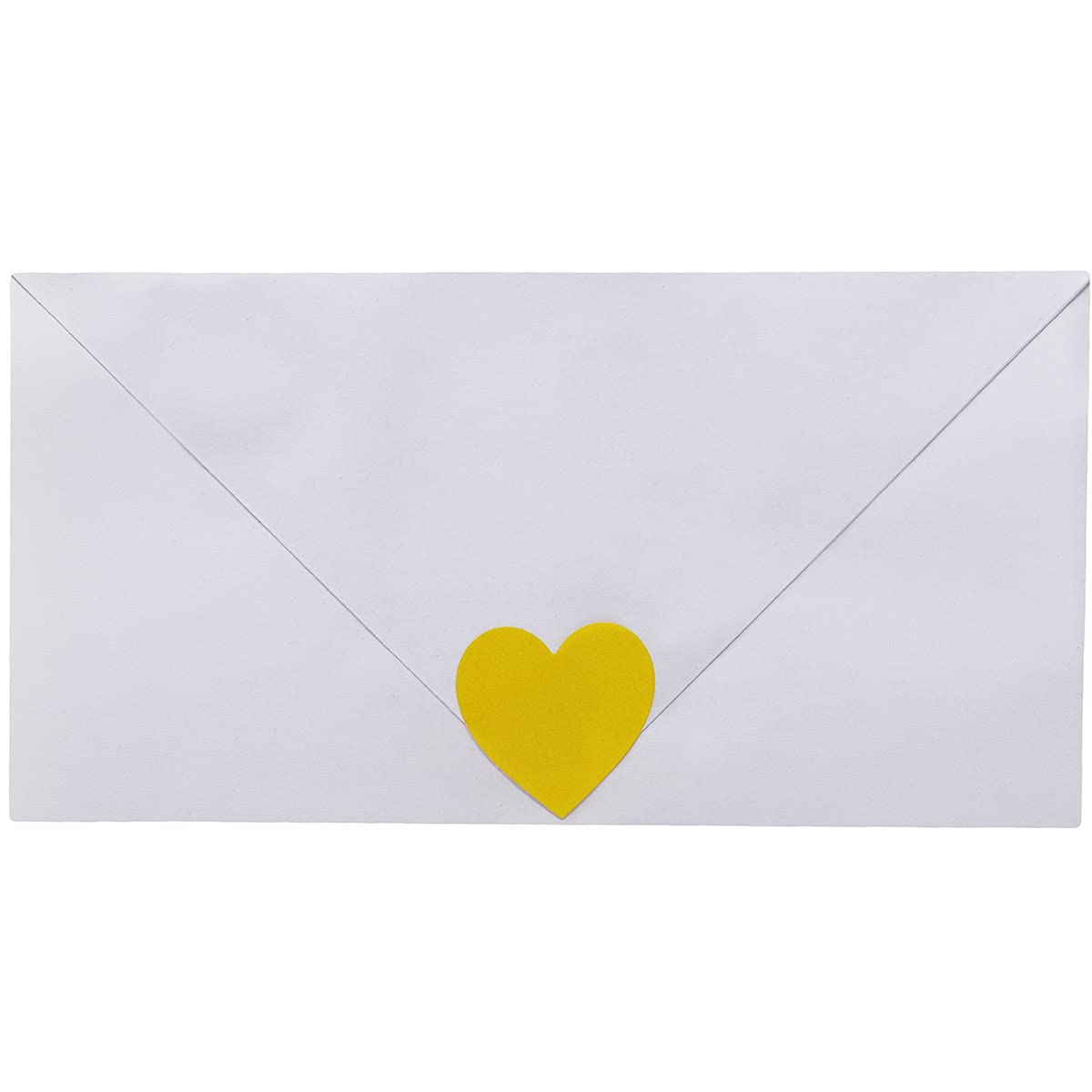Yellow Heart Stickers Valentine's Day Crafting Scrapbooking 1 Inch 500 Adhesive Stickers Yellow