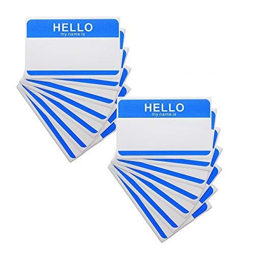 Hello My Name is Stickers Identification Badges Name Badge Label - Peel and Stick for School, Home & Office – 50 Stickers