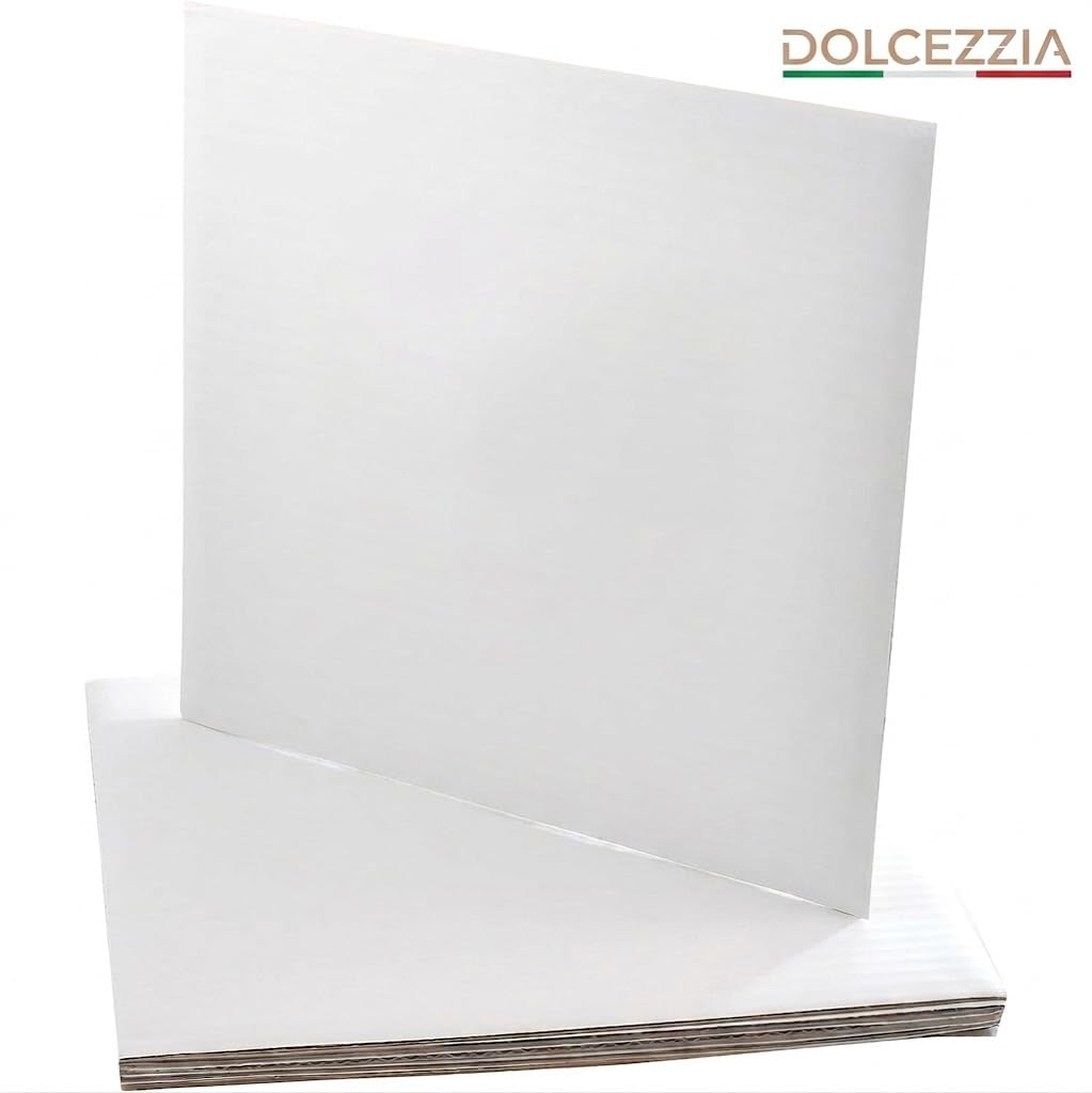 Professional White Square Cake Board, 10x10 Inches, Sturdy Display Base for Baking and Decorating, Pack of 25