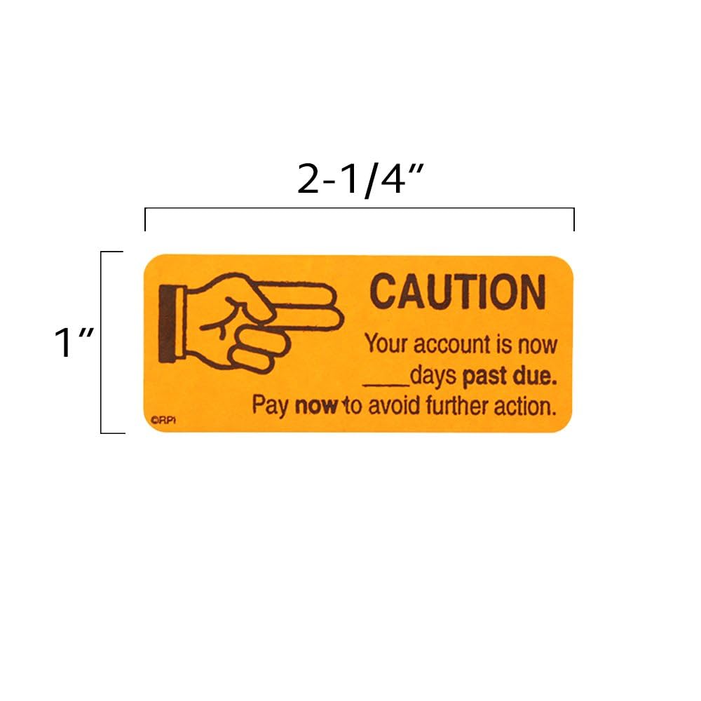 ChromaLabel 1" x 2.25" 3 Assorted Account Receivable Labels, 250/Box 1" x 2.25" Collections Kit