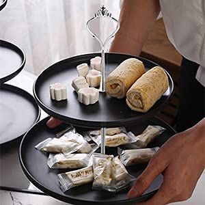 3 Tier Cake Stand Hardware Tiered Tray Hardware, 6 Sets Cake Stand Fittings Hardware for Cake Stand Mold, Silver Crown, Decoration Accessories for Wedding Family Banquet