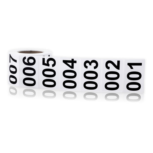 Consecutively Numbered Labels 2 x 1 Inch Inventory Labels Self-Adhesive Copperplate Inventory Numbered Sticker Product Claiming Label 1-500 Clothes Numbers Moving Box Numbering Label