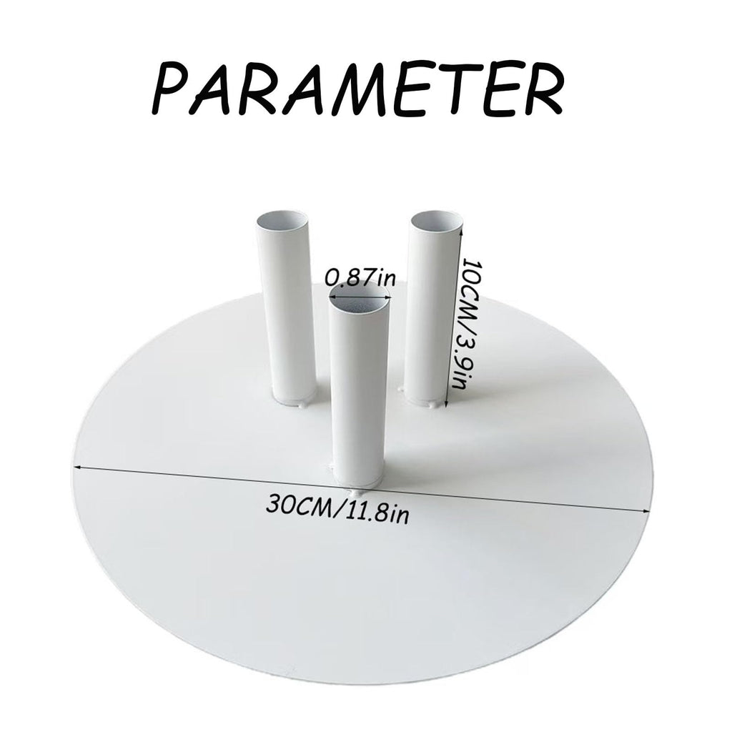 Giant Flower Pole Display Stand Base, 2 Pack Metal Floor Standing Holder White+Green