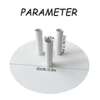 Giant Flower Pole Display Stand Base, 2 Pack Metal Floor Standing Holder White+Green