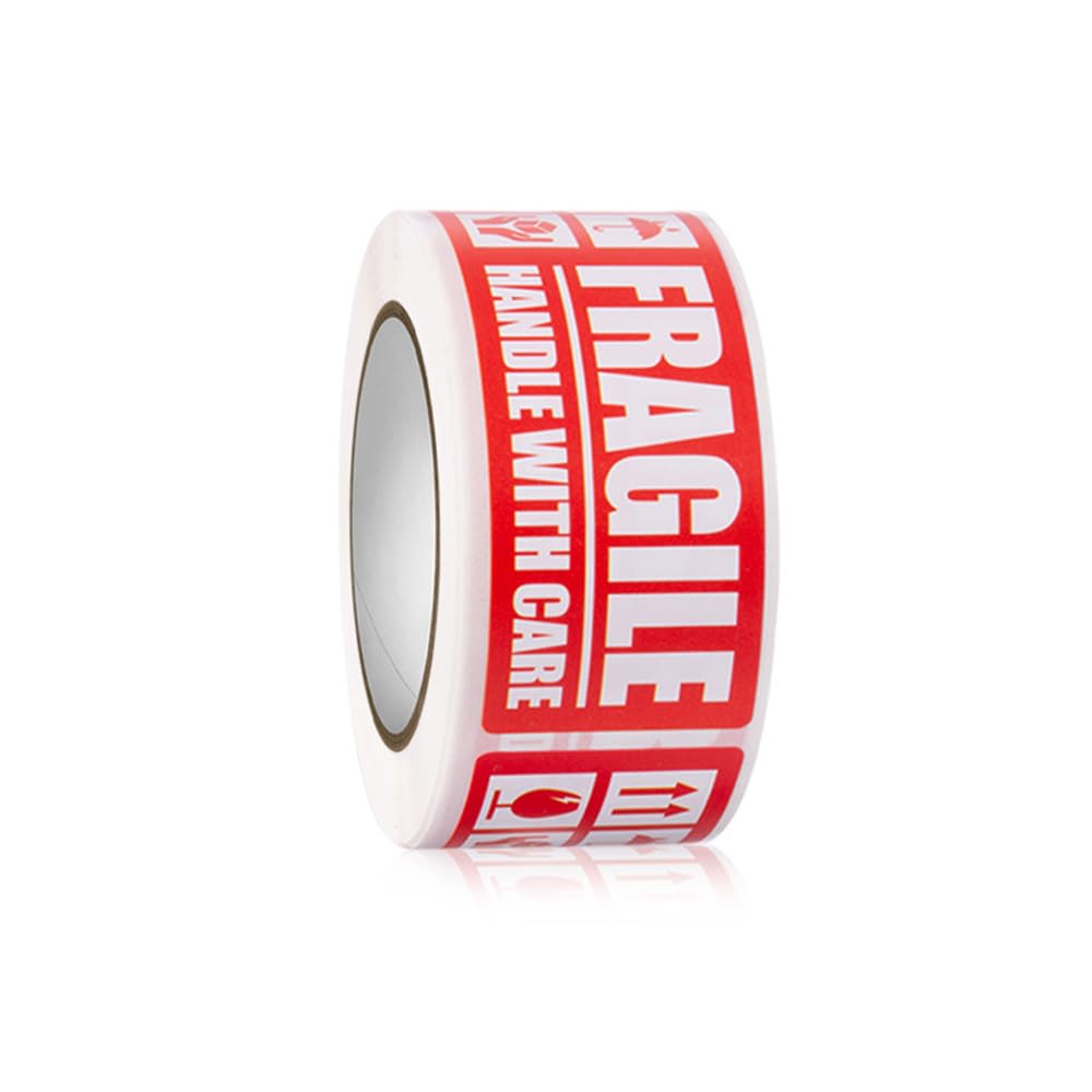 Fragile Handle with Care Stickers - Bold Red and White, 150-Pack for Moving Shipping Labels, Mailing Supplies - Packaging Protector for Delicate Items Bold Fragile