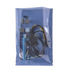Ten open-top anti-static bags for computer electronics, 15.75x19.69 inches, with static-free stickers, designed for electronic storage.