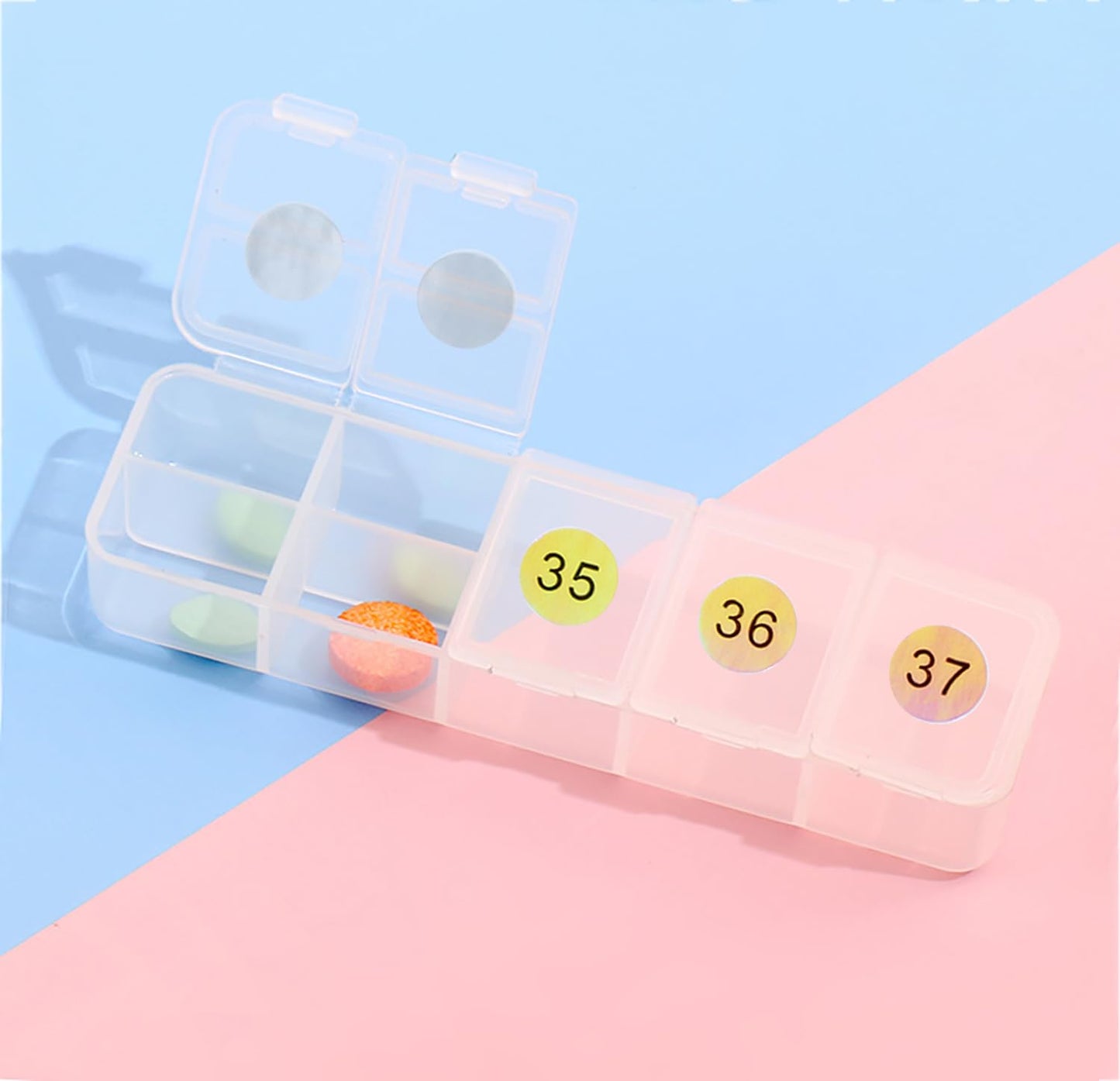 Mini Skater 20 Sheets 1 to 500 Consecutive Laser Number Stickers Round Self Adhesive Reflective Inventory Storage Organizing Labels Sticker 2/5 Inch for Nail Polish Bottle Lipstick