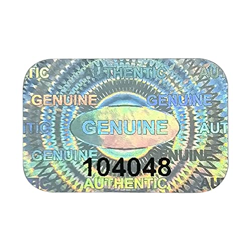 1000 pcs Tamper Proof Hologram Stickers Silver High Security Tamper Evident Warranty Seal Void Genuine Authentic Holographic Labels w/Unique Sequential Serial Numbering 0.95X0.6 inch (Silver) Silver 1000 pcs