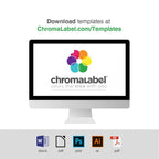 ChromaLabel 2-inch round printable labels for laser and inkjet printers, white, 500-pack on 25 sheets, suitable for labeling.