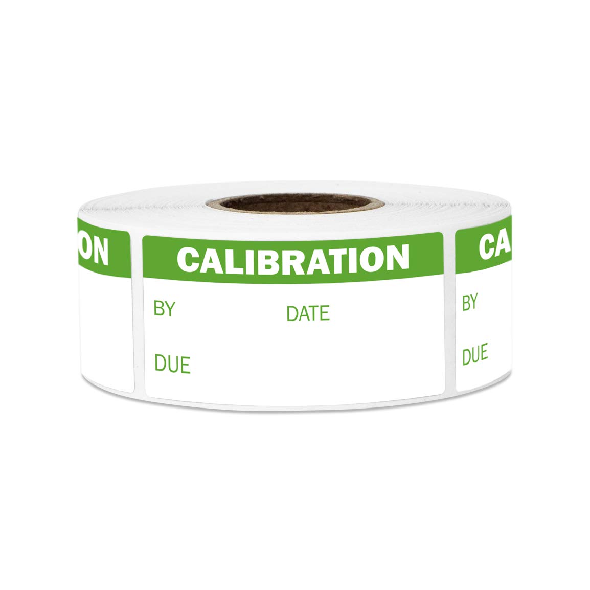 Calibration Stickers - 2 x 1 Inch Mini Label - Write On Adhesive for NIST & ISO-9000 Calibration Inspection Quality Control Mini Label Stickers - 300 Count/Roll Calibration - Green 1 Roll