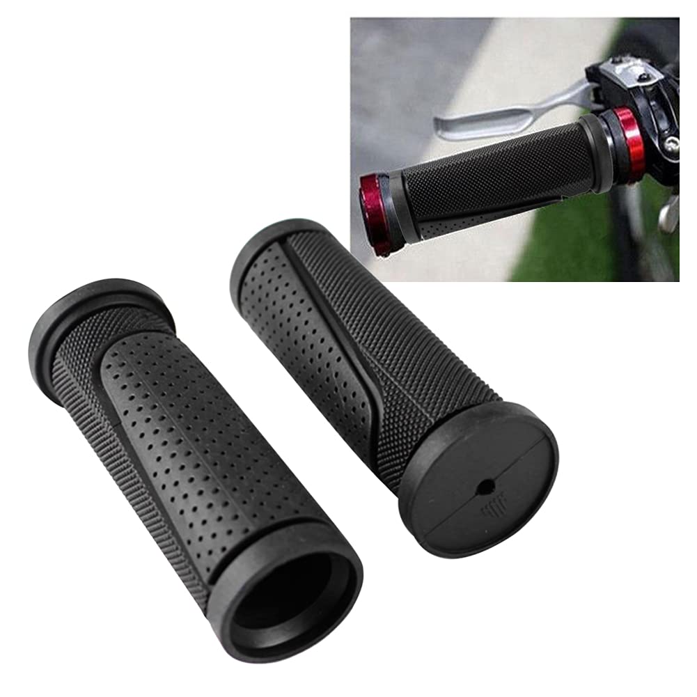 SYCOOVEN Bike Handlebar Grips, Non-Slip Rubber Bicycle Handlebar Grips Comfortable Short Mini Handle G rips Bike G rips (Color:Black) Black
