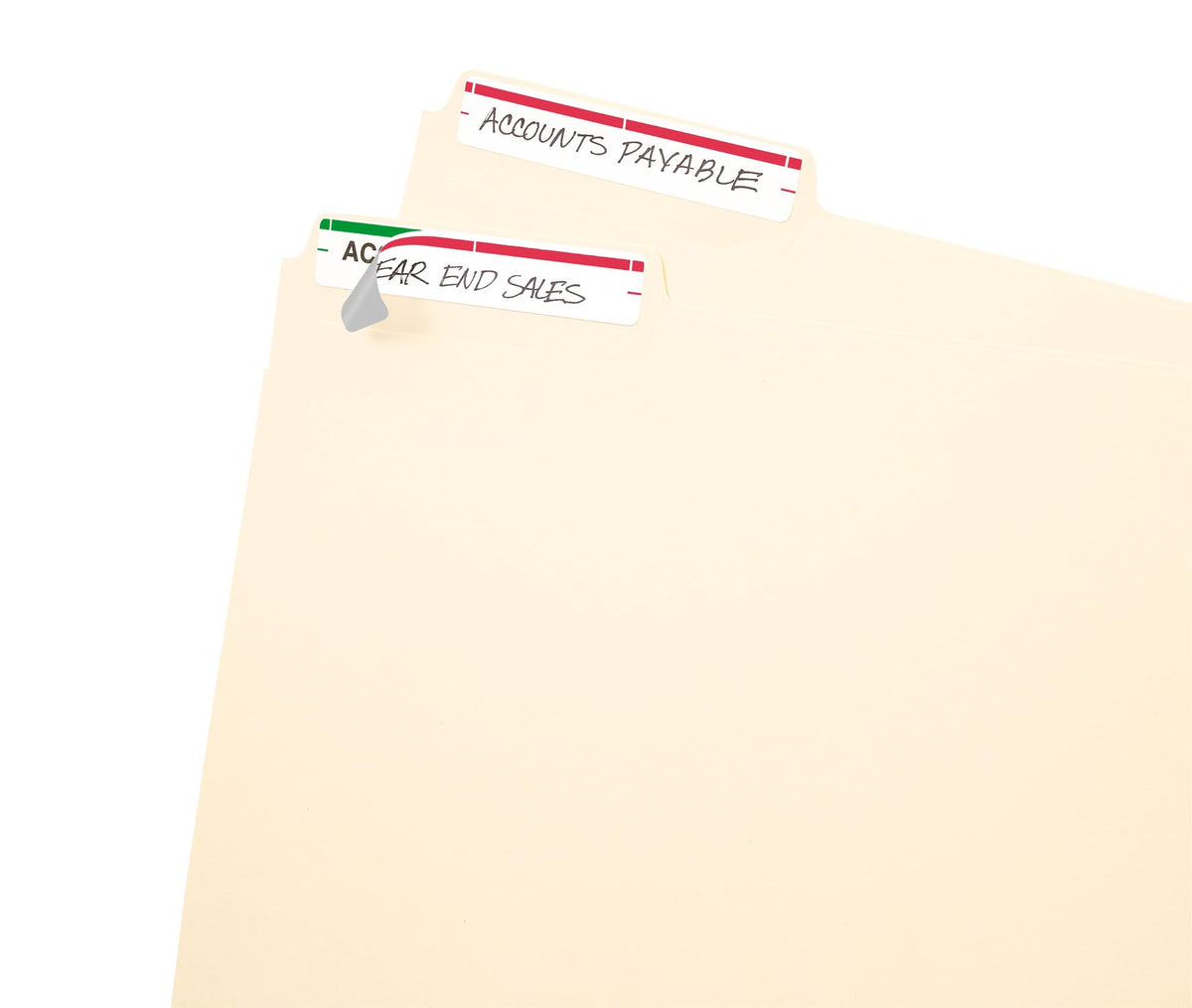 Avery File Folder Labels on 4" x 6" Sheets, Easy Peel, White/Red, Print & Handwrite, 2/3" x 3-7/16", 252 Labels (5201) 252 Count (Pack of 1)