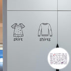 Veemoon Dresser Clothing Labels, Baby Drawer Clothing Sort Labels Removable Clothes Classification Sticker Peel and Stick Clothes Organizer Sticker for Kids Room Wardrobe Closet Drawer (40 × 60cm)