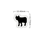 Wedding Meal Indicator Stickers - 50 Stickers (Beef, Black) 50 Stickers - Beef