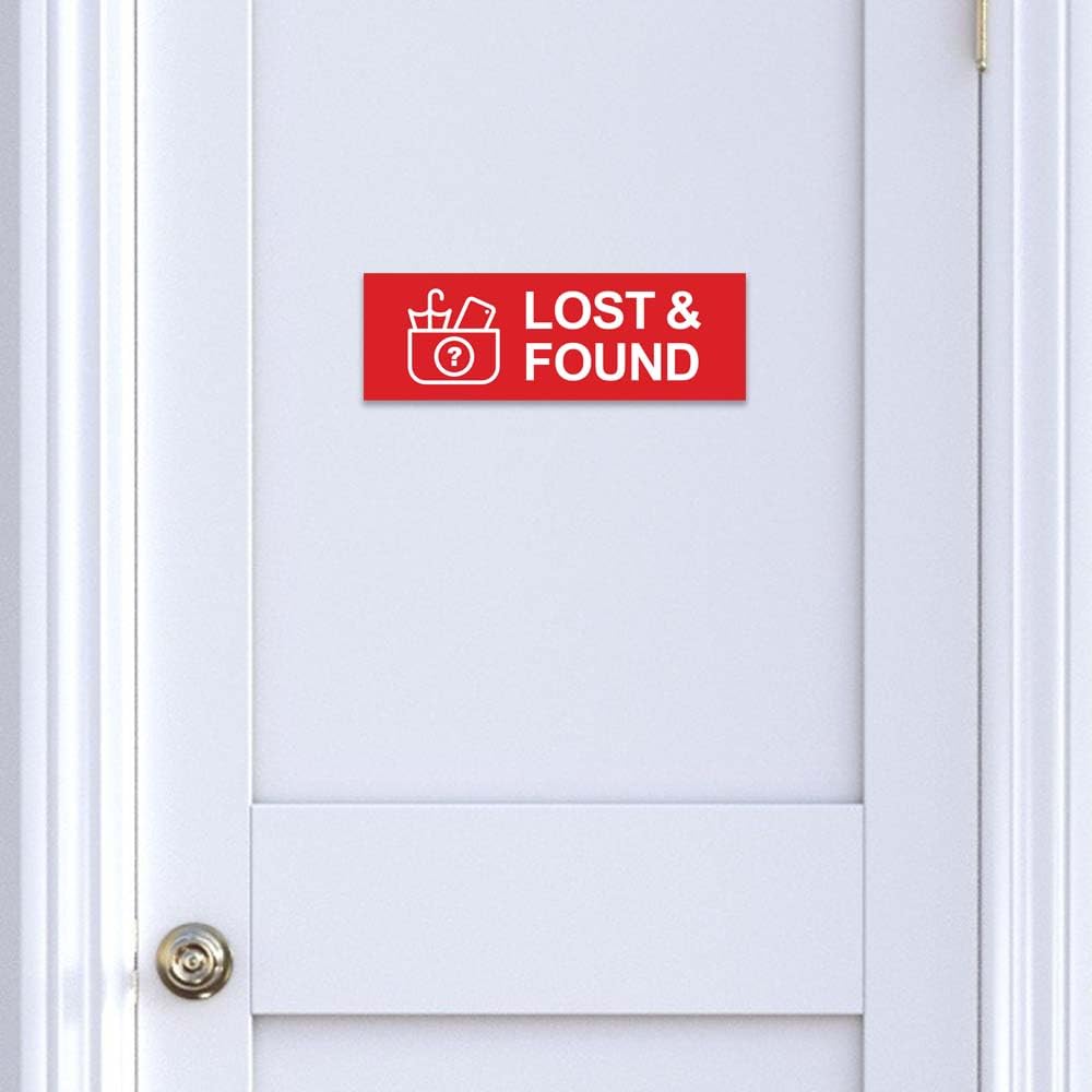 Basic Lost And Found Sign (Black) - Large 2 Pack 3 x 9" - Large (2 Pack) Black