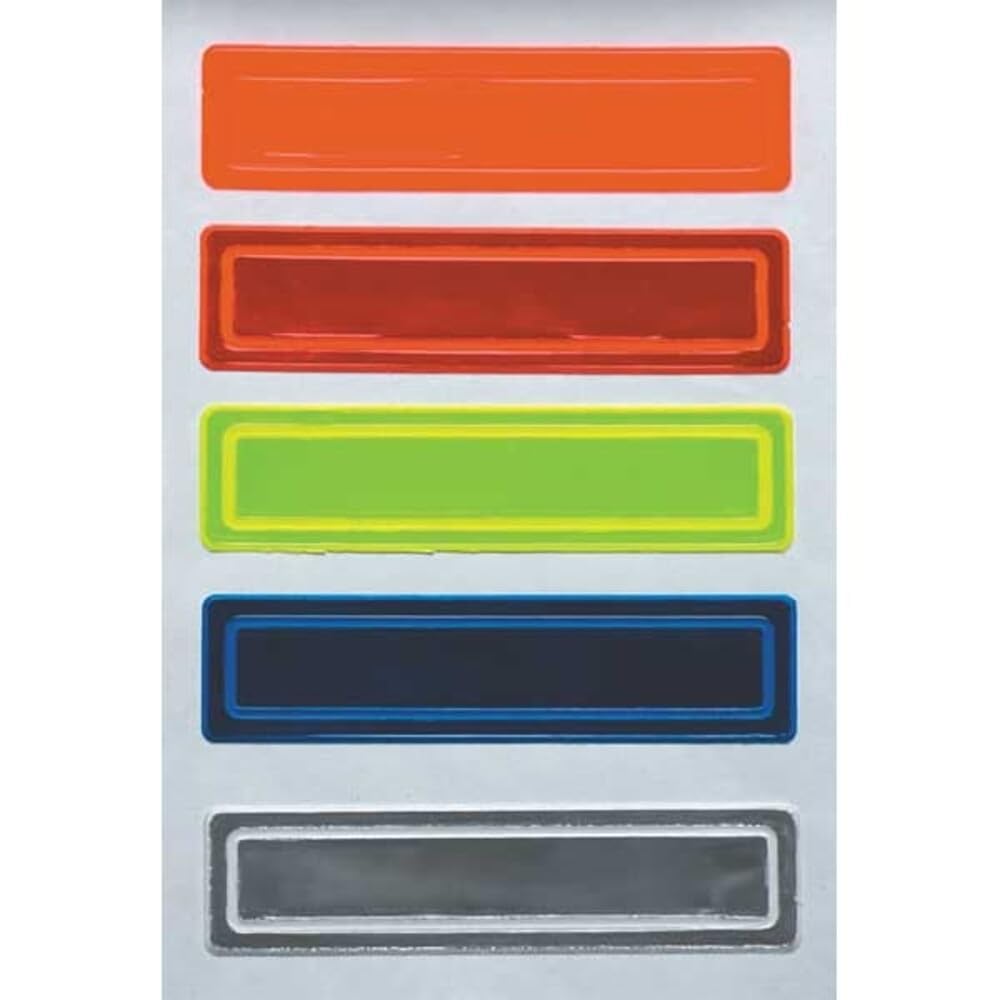 AccuformNMC Adhesive Retro-Reflective Hard Hat Helmet Stickers Red Orange