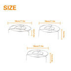 3 PCS 7 Inch Stainless Steel Wire Pizza Pan Riser Stand Round Pizza Tray Riser Rack Tabletop Serving Stand for Food Trays and Platters Display Stands for Home Restaurant and Party, Silver
