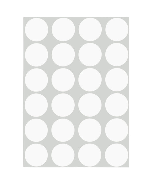 ChromaLabel 3/4 Inch Circle Sticker Labels, Easy to Write On Round Colored Stickers, 42 Sheets of Removable Sticky Dots - 1008 Dot Stickers, White Labels