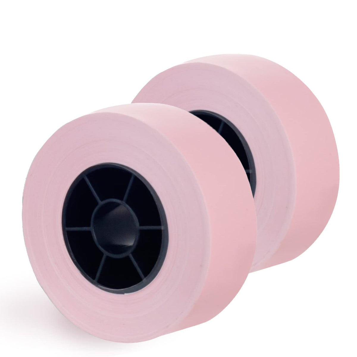 Label Maker Tape, Pink Continuous Paper Label Printer Tape Roll Waterproof Self-Adhesive Labels Tape Refills for HP1 Label Maker DIY Labeling Tape Replacement Labels 0.42 inch x 21' (2PCS)