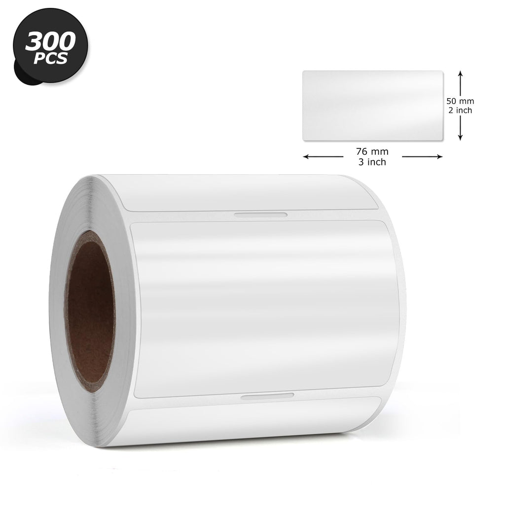 Clear Thermal Labels Vinyl 2 × 3 Inch & 2 × 2 Inch Bundled