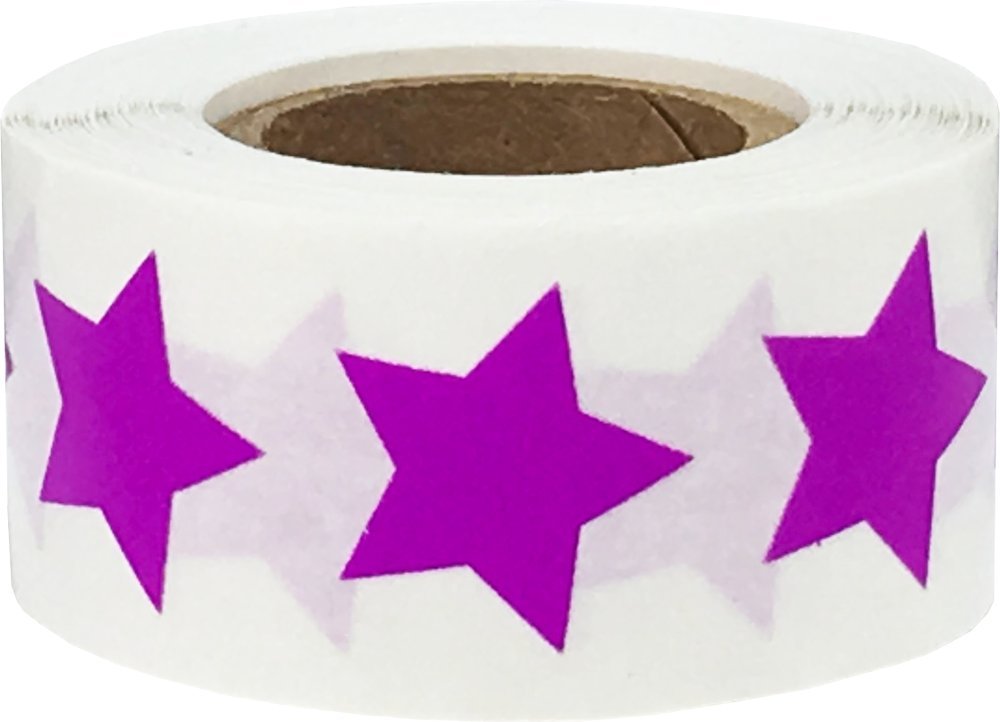 Lilac Star Shape Stickers 0.75 Inch 500 Adhesive Labels Lilac