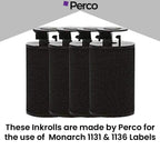 Perco White Pricing Labels for Monarch 1131 Price Gun - 1 Sleeve, 20,000 Blank Marking Labels Bundle with Monarch Ink Roll for Monarch 1131 & 1136 Price Labelers (Pack of 4)