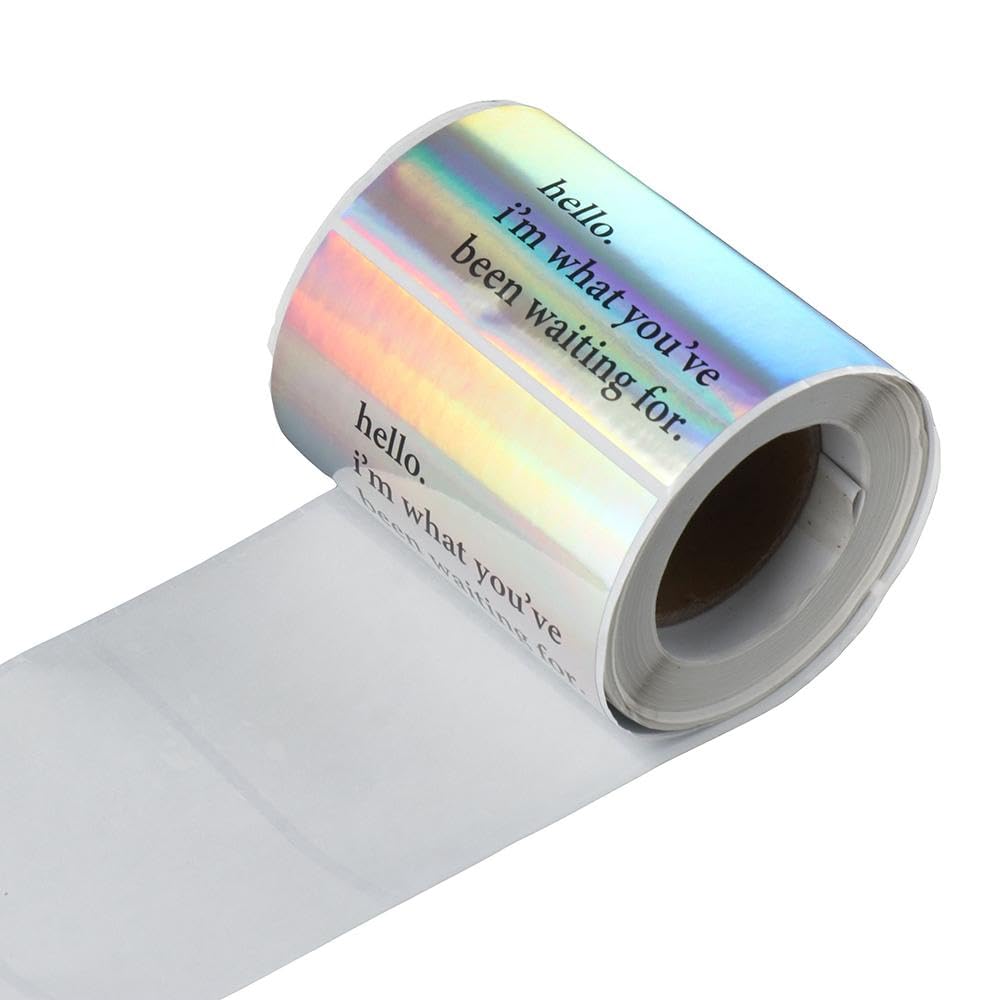 dohobby 350 Pcs Self-Adhesive Silver Sticker Labels,Rectangle Shape Labels,Hello I'm What You've Been Waiting for Stickers,2 x 3.2 Inch