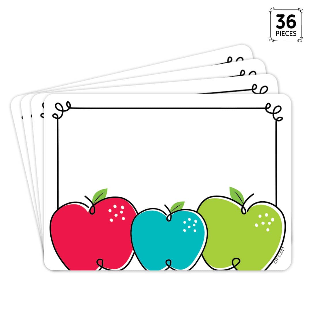 CTP Doodle Apples Badge Labels for Classroom (Creative Teaching Press 10618)