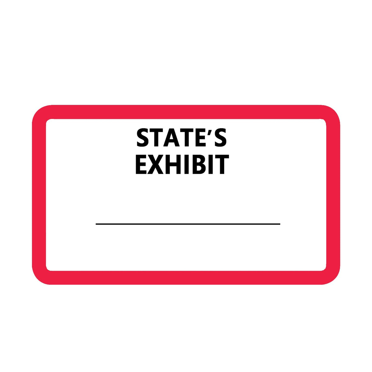 500 Pcs Legal Exhibit Label Stickers - 0.875 x 1.5 Inch STATE'S Exhibit Tabs for Court, Office & Legal Document Classification (Pack of 2) 0.875 x 1.5 inches (Pack of 2)