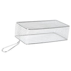 Mini French Fries Basket with Handle, 8.5x4.2x2.6 In, Silver