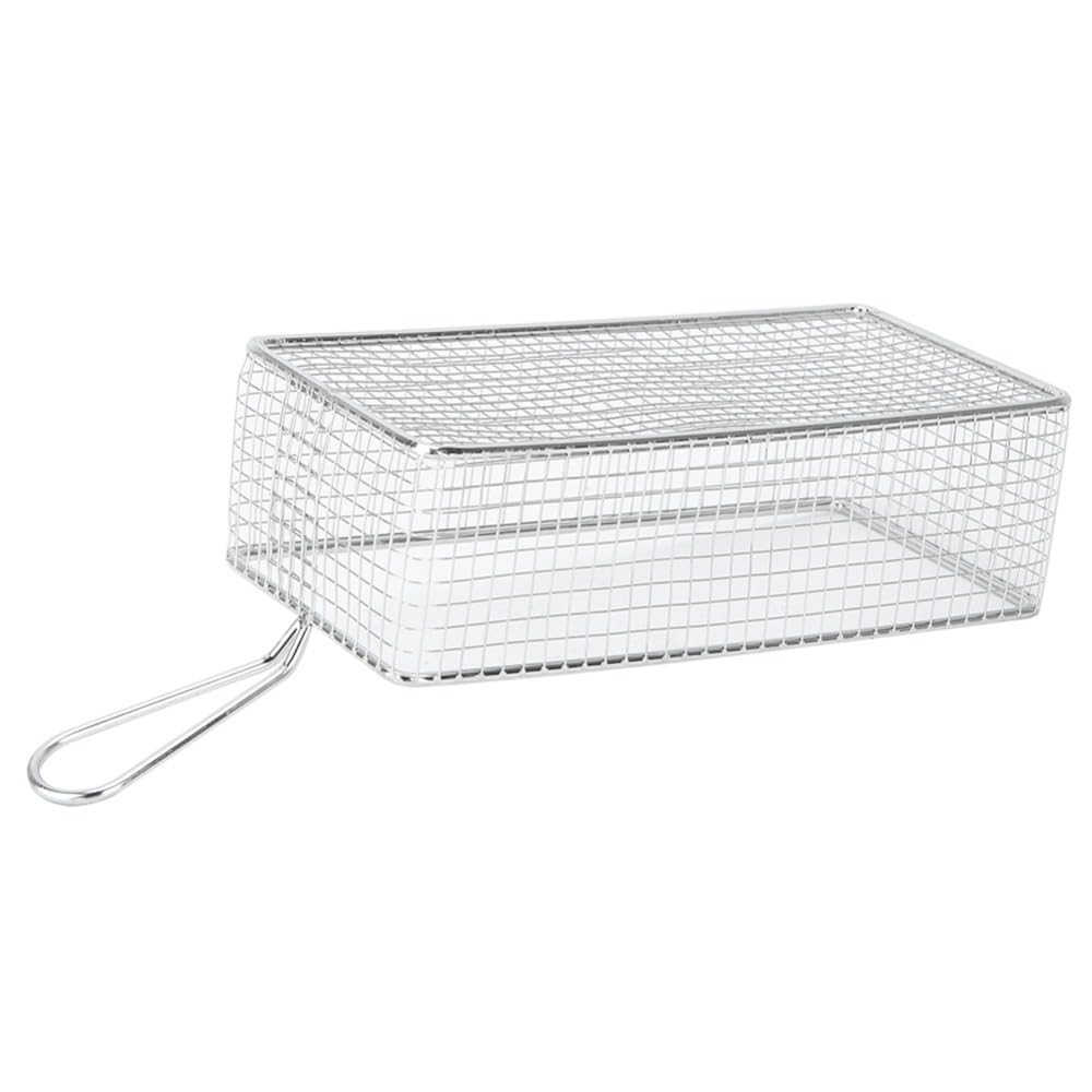 Mini French Fries Basket with Handle, 8.5x4.2x2.6 In, Silver