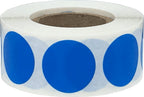 Blue 3/4" Inch Transparent Color Coding Labels, 500 Total Adhesive Stickers On A Roll, Ideal for Planners, Journals, Mailing Seals and Crafting Ideas Blue