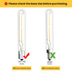 Bonlux LED T6.5 Exit Sign Clear Light Bulbs, 2W E17 Intermediate Base T6.5 LED Appliance Bulb (20W Incandescent Equivalent) for Refrigerator Freezer, Daylight 6000K (4-Pack,E17 Base) 2 Watts - 4 Pack