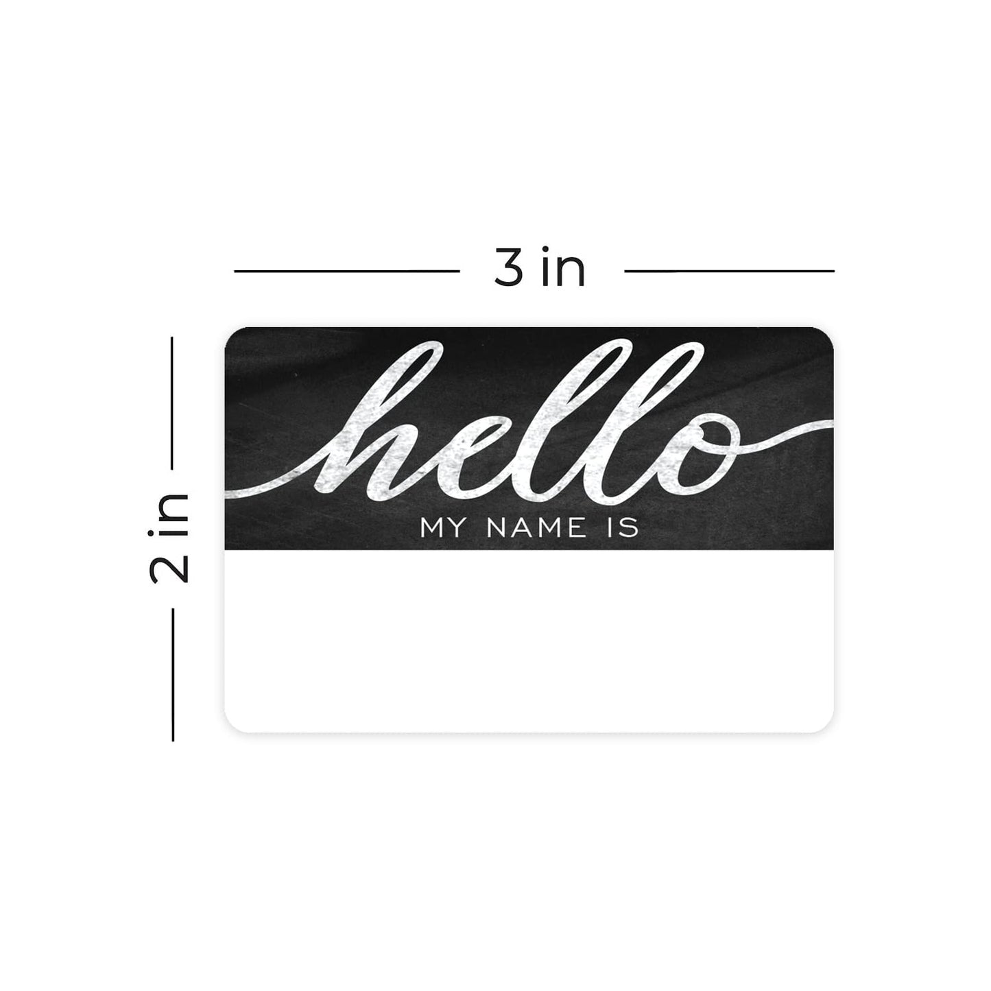 Hello My Name is Chalkboard Style Stickers / 250 Trendy Fill in Name Tag Labels / 3" x 2" Modern Classroom Stickers/Made in The USA Chalkboard Design