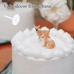 Toyvian 200pcs Clear Cake Topper Stand Base Cake Topper Support Stand Insert for Cupcake Fondant Dollhouse Table Centerpiece Diy Baking Supplies Easy Install and Remove