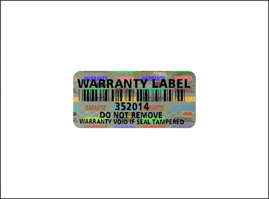 1000 pcs Warranty Seals 1.25 x .59 Inch Security Hologram Stickers, Void Tamper evident Labels
