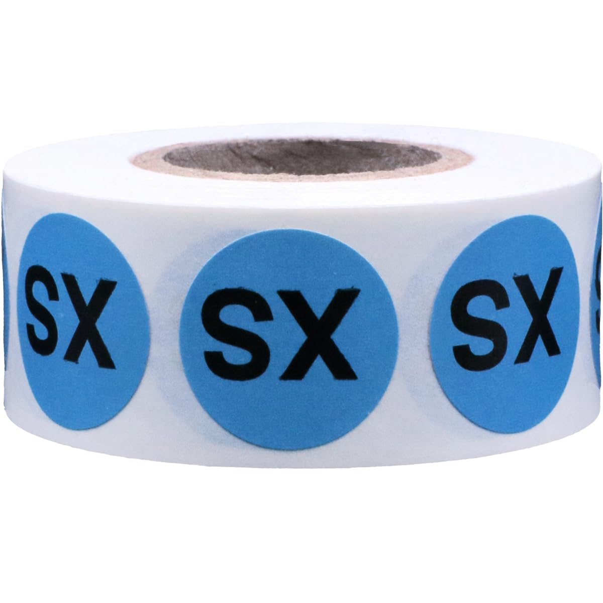 Blue Circle Extra Small XS Clothing Size Stickers for Retail Apparel 0.75 Inch 500 Total Adhesive Labels