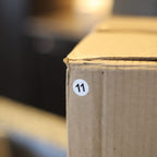 White with Black Number 11 Circle Dot Stickers, 3/4 Inch Round, 500 Labels on a Roll for Organization and Inventory - Semi-Gloss Finish - Made in The USA #11
