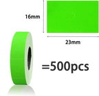 20,000Pcs 2Line Refill Price Marking Label Stickers for MX6600,MX6602,YH689 Green 2-LINE