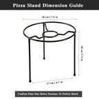 Set of 4 Black Pizza Stand with Storage Bag,8 Inch Pizza Pan Rack