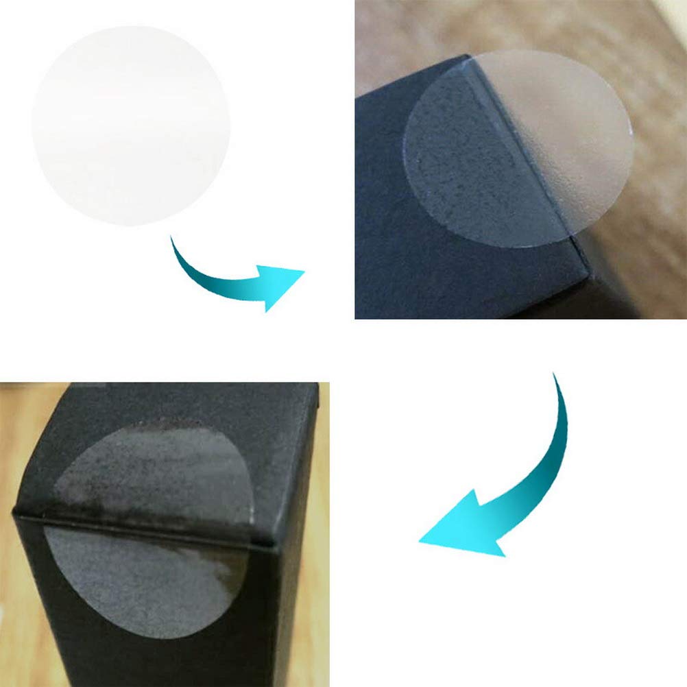 Set of 1000 clear round wafer seals for packaging, featuring 1-inch stickers ideal for envelopes, boxes, and gifts by SUMAJU.