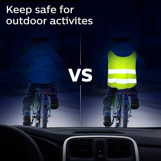 Kids High Visibility Reflective Safety Vest - Neon Yellow Child Safety Vest with Reflective Tape, Ideal for Outdoor Activities, Size Small