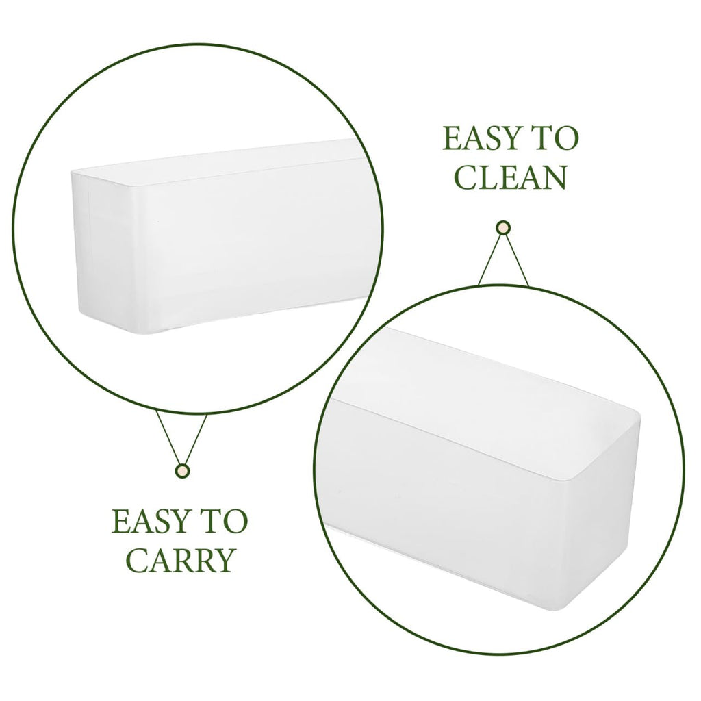 Wakauto 2Pack Slim Clear Plastic Storage Bin Extra Long Narrow Food Storage