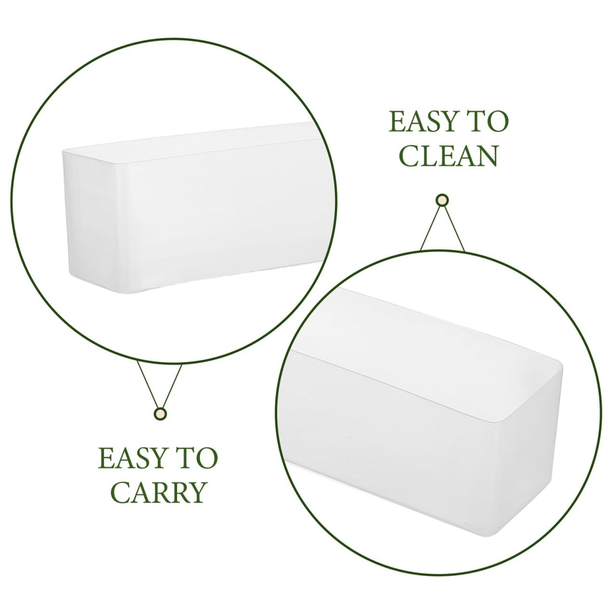 Wakauto 2Pack Slim Clear Plastic Storage Bin Extra Long Narrow Food Storage