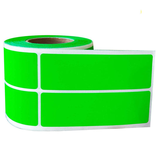 Green Color-Code Labels 1 x 3 Inch File Folder Name Label Adhesive Filing Envelopes Tags Bottle Cup Green Rectangle Label Price Stickers(500PCS/Roll)